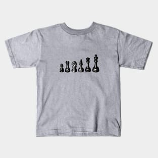 Chess Pieces Vintage Illustration Kids T-Shirt